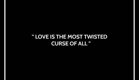 "love is the most twisted curse" Sticker by xo-romiiarts | Redbubble