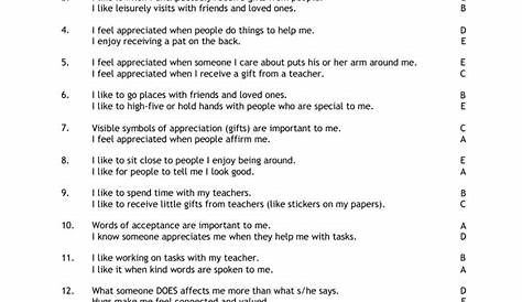 5 Love Languages Worksheet PDF - TherapyByPro