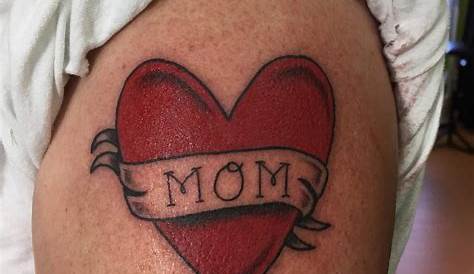 Temporary mom heart tattoo with flowers. Indigo ink. Temp tat, trial