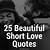 love quotes simple and short