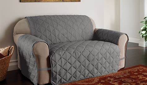 Sure Fit Deluxe Loveseat Cover, Gray - Chewy.com