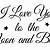 love you to the moon and back printable stencil