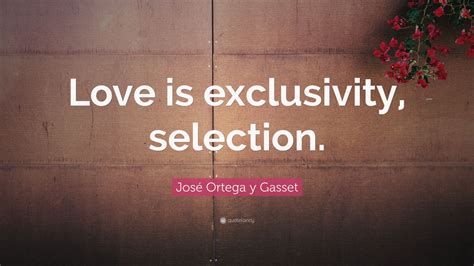 love and exclusivity