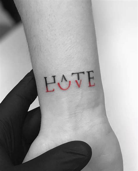 love and hate tattoo