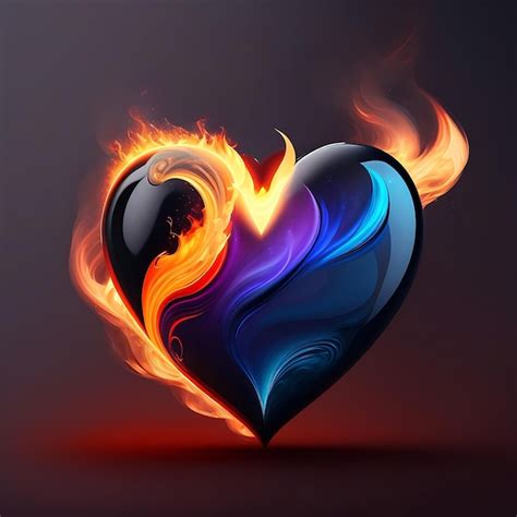love heart fire