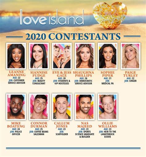 love island 2020 line up