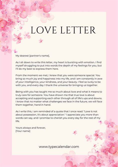 Love Letter Samples