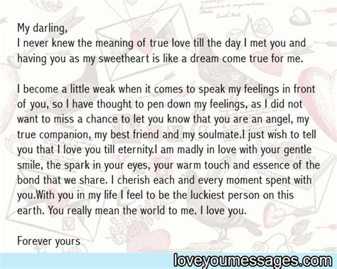love letter to tell your girlfriend
