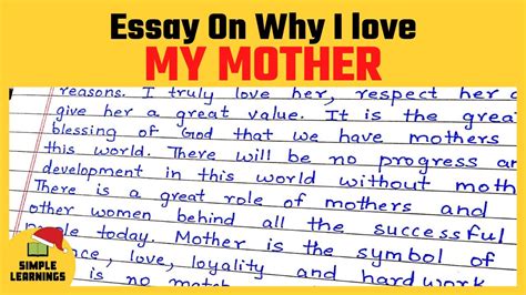 love my mother essay