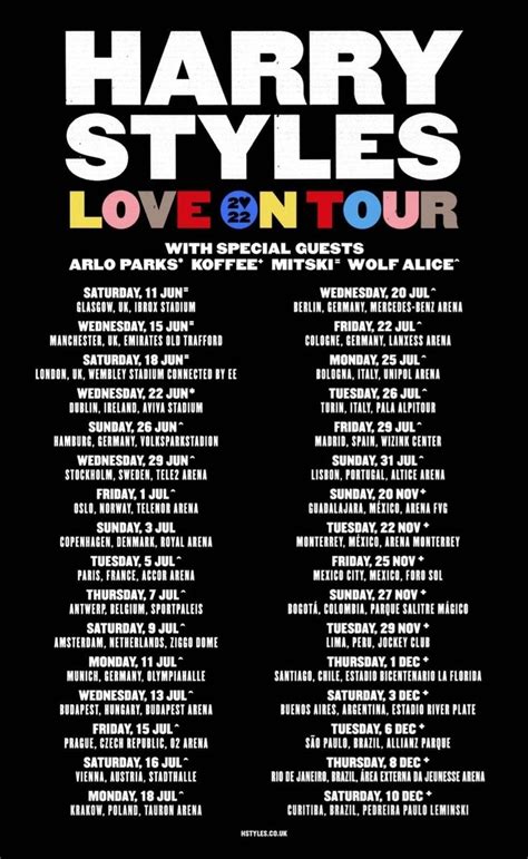 love on tour 2022 dates