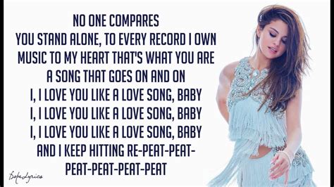 love song selena gomez lyrics video