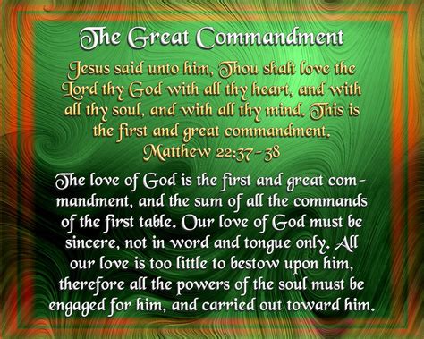 love the greatest commandment verse