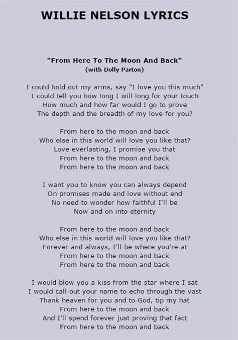 love you to the moon lyrics