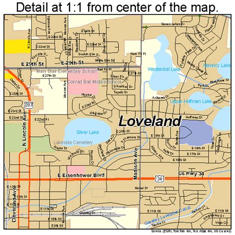 Loveland Colorado Map Usa