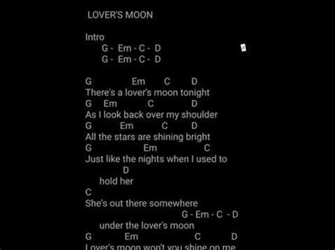 lovers moon lyrics and guitar chords