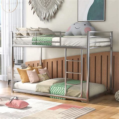 Low Bunk Bed With Rails