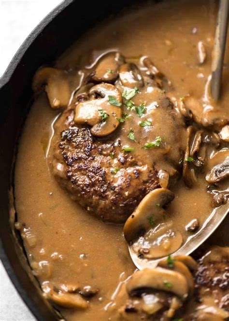 low carb salisbury steak with mushroom gravy