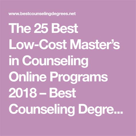low cost masters in counseling online