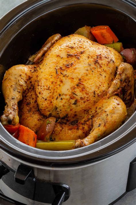 Whole Chicken Slow Cooker Recipe Simple Way to Make Roasted Chicken Recipe Chicken slow