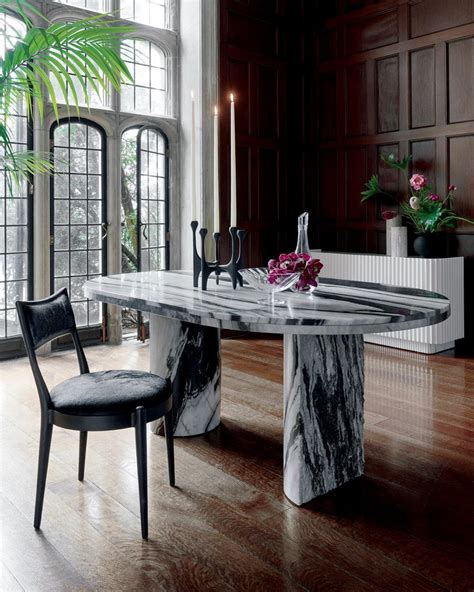 Low Marble Dining Table