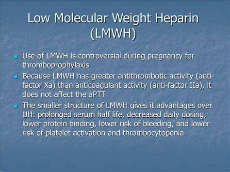 low molecular weight heparin in pregnancy ppt