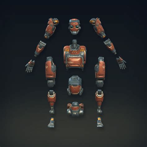 Low Poly Humanoid Robot