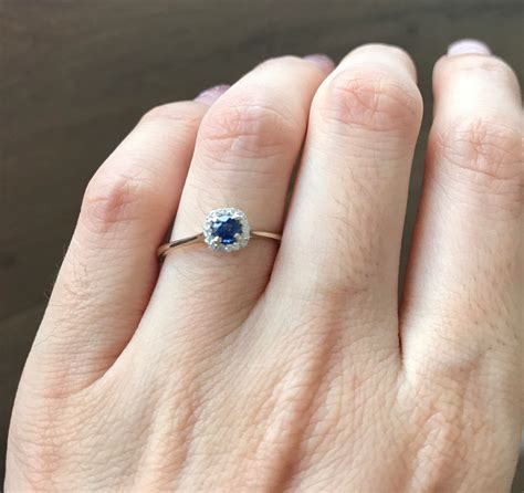 low profile sapphire engagement rings