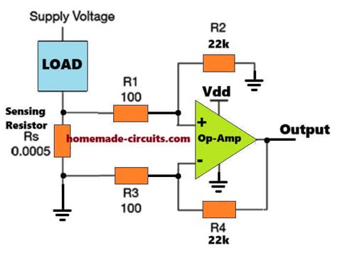 Low Side Current Sense Op Amp Circuit