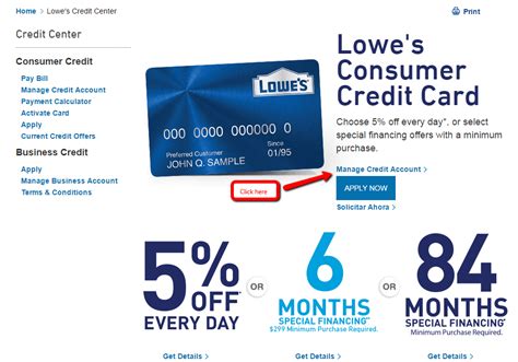lowe's consumer credit card payment login