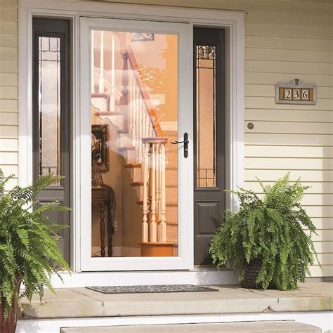 lowe's storm doors with glass and screen