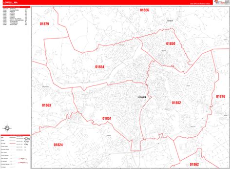 Lowell Zip Code Map