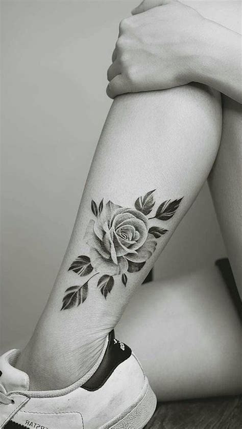 The Best Lower Leg Flower Tattoo Designs Ideas