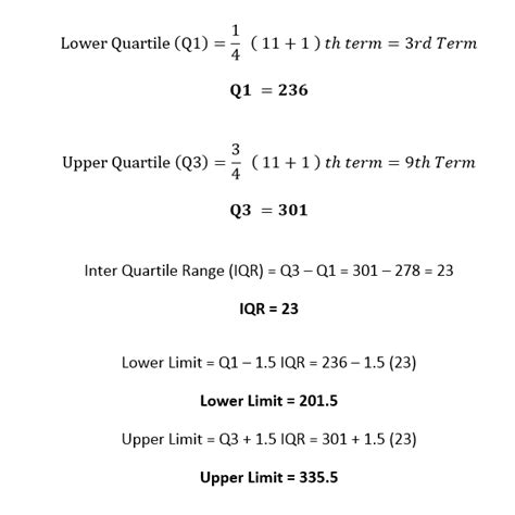 lower outlier boundary formula