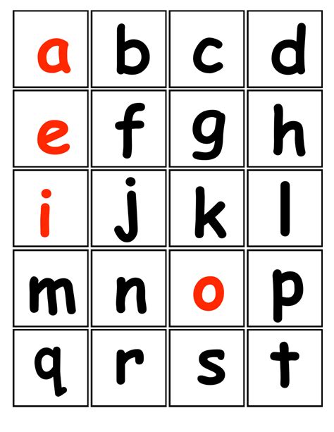 Lowercase Letter Flashcards Online
