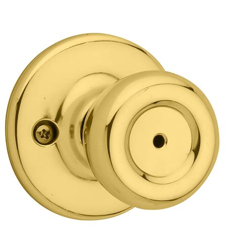 Kwikset Security Cove Bronze Privacy Door Knob in the Door