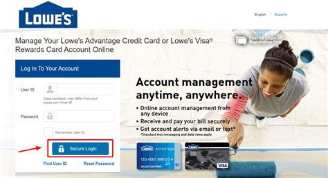 lowes credit card log in