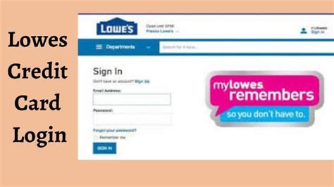 lowes credit login official site portal