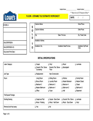 lowes flooring estimate