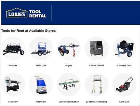 lowes tool rentals