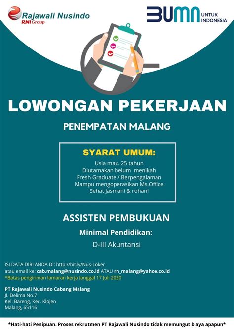Lowongan BUMN D3S1 Terbaru PT. Bank Negara Indonesia (Persero) Surabaya