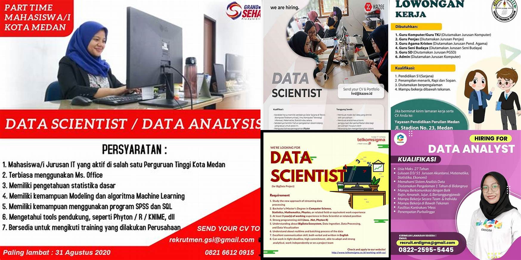 lowongan kerja data scientist Medan
