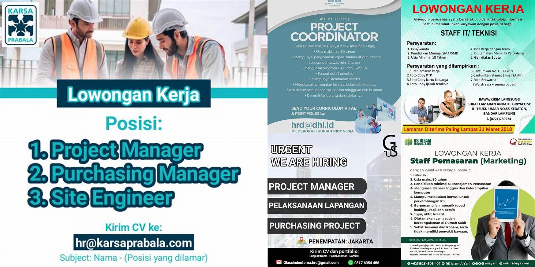 lowongan kerja project coordinator Surabaya