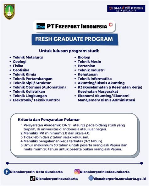 lowongan kerja di pt freeport