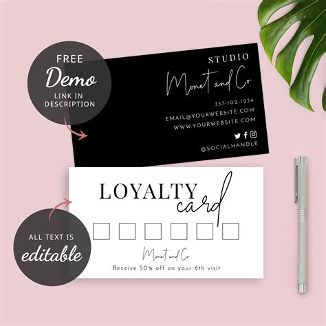 loyalty card design template word
