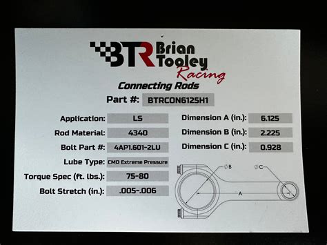 Ls Connecting Rod Specs