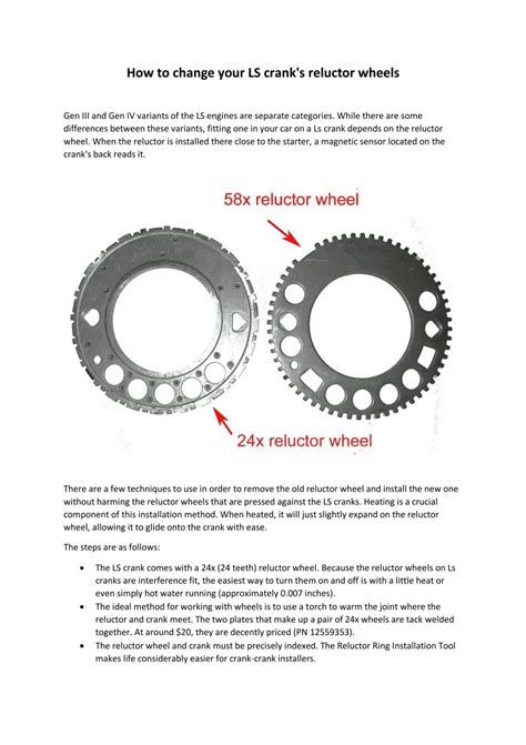 Ls Reluctor Wheel Identification