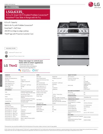 lsgl6335f specs pdf