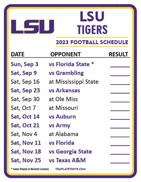 lsu tigers schedule and tickets