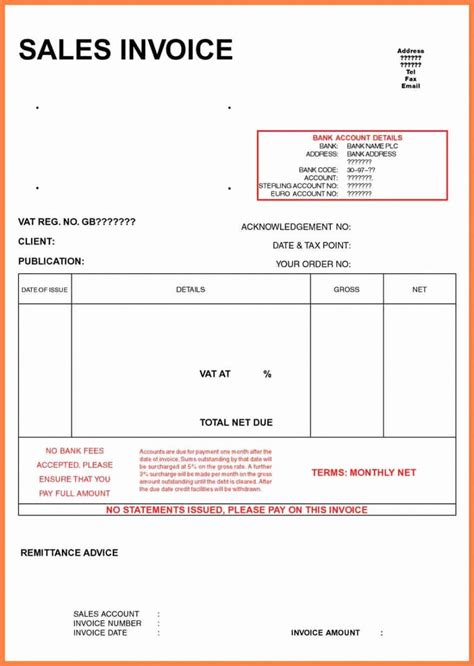 Ltd Company Invoice Template In 2023