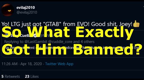 ltg banned from evo